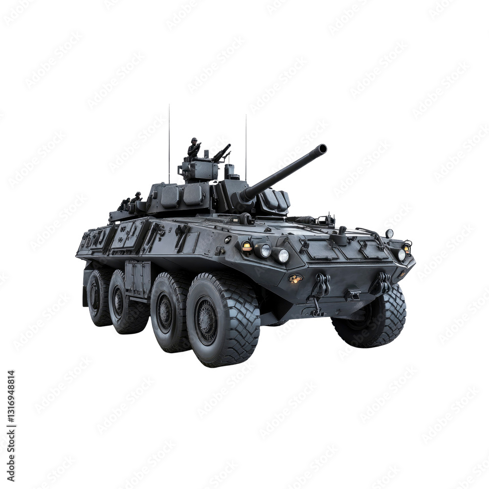 Powerful Modern Armored Combat Vehicle, Military Tank, 3D Render Powerful Modern Armored Combat Vehicle, Military Tank, 3D Render