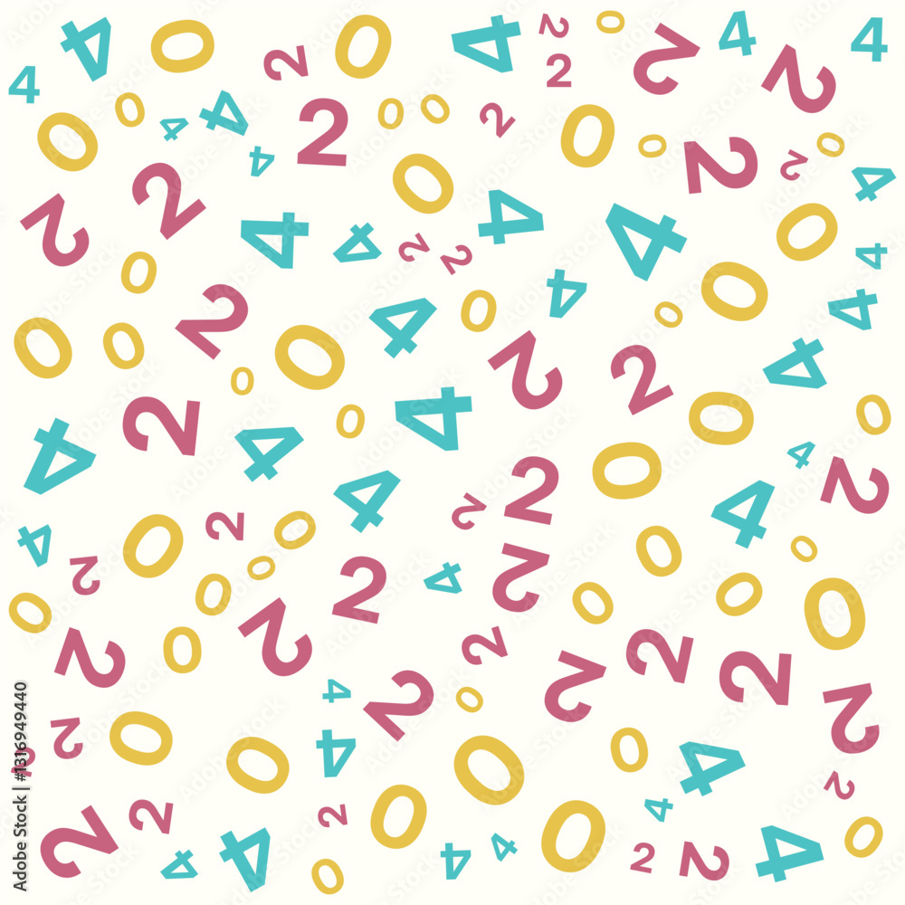 seamless pattern with numbers seamless pattern with numbers