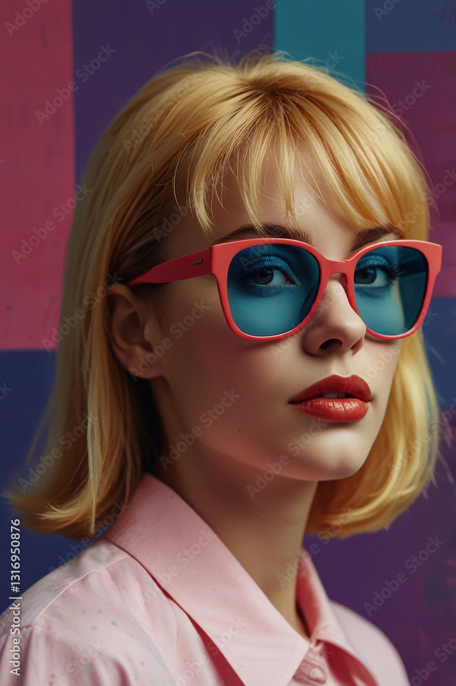 Experience a burst of color with this retro 90s pop art illustration. Experience a burst of color with this retro 90s pop art illustration.