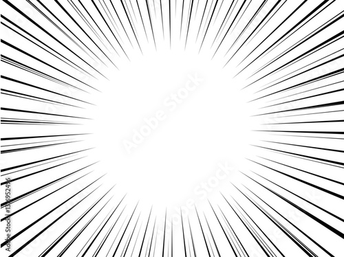 驚いたときの背景に使える集中線