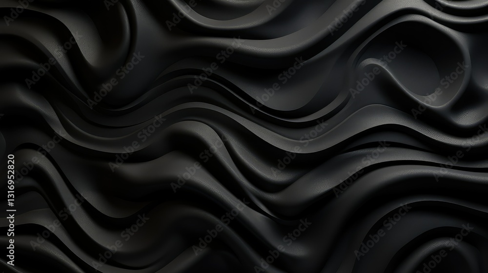 Obraz premium intricate black foam texture