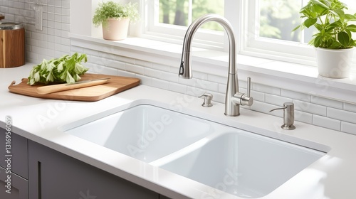 composite white kitchen sink