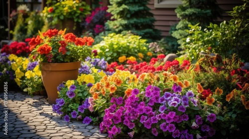 Wallpaper Mural garden colorful plants Torontodigital.ca