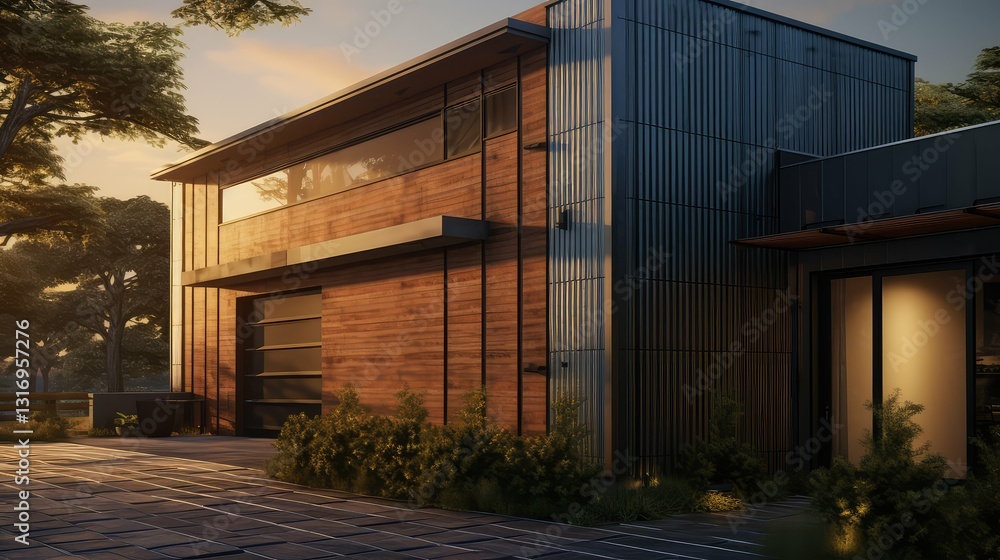 Fototapeta premium industrial house siding texture