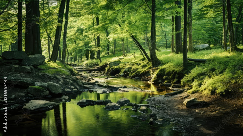 Obraz premium tranquility forest trees