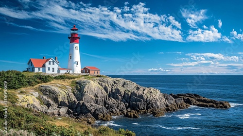 Striking Cape Forchu Lighthouse in Nova Scotia, Canada: Usage and Landscape View