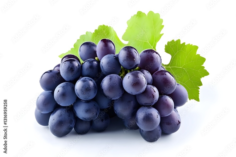 Fototapeta premium Grapes Isolated on White Background.