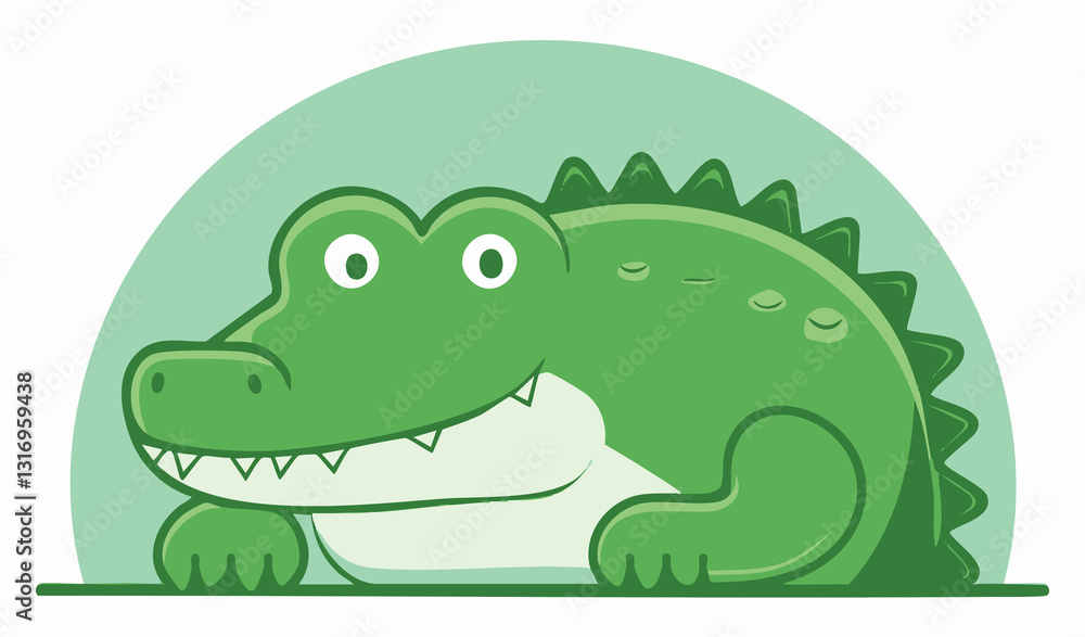Naklejka premium Krokodyl ilustracja