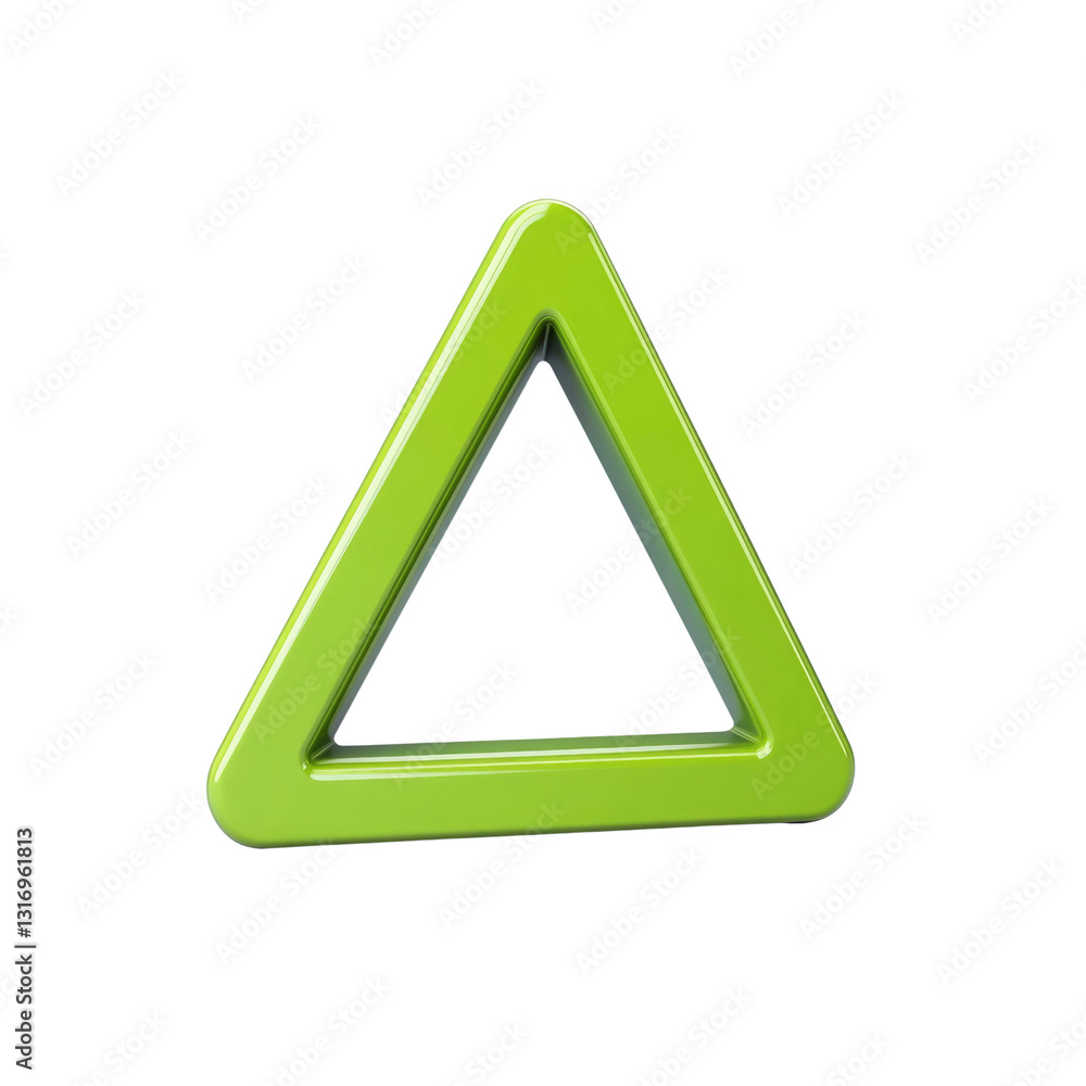 3D Render of a Lime Green Triangle Frame 3D Render of a Lime Green Triangle Frame