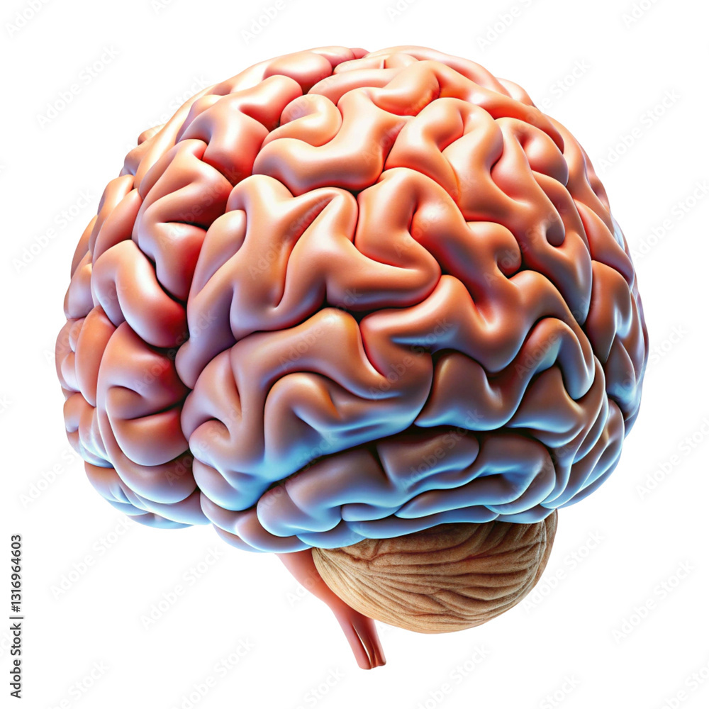 human brain isolated on white human brain isolated on white