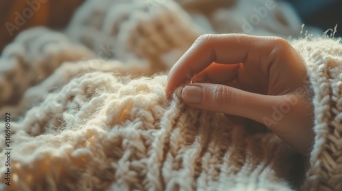 Knitted fabric close-up