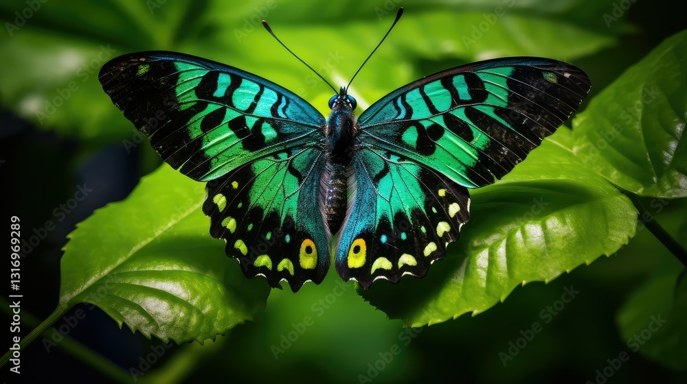 Naklejka premium vibrant butterfly leaf