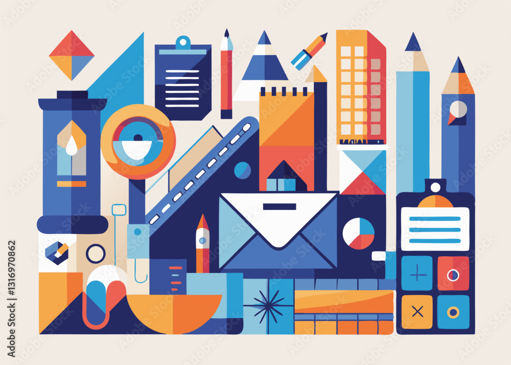 Obraz premium Stationery high quality vector design design and illustration 