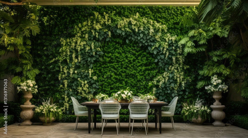 backdrop green leaf pattern