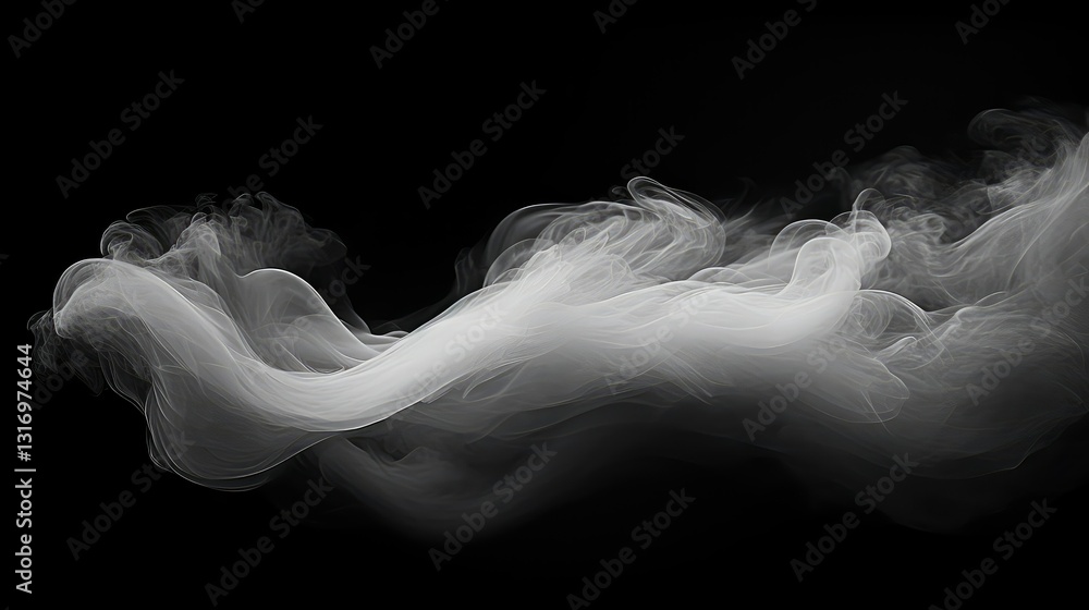 Fototapeta premium wispy clouds on black background