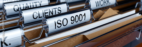 Obraz na płótnie ISO 9001 Quality Certification and Standards Compliance, ISO certification, quality assurance, process improvement, business standards, compliance management, ISO standards, certification process. w salonie