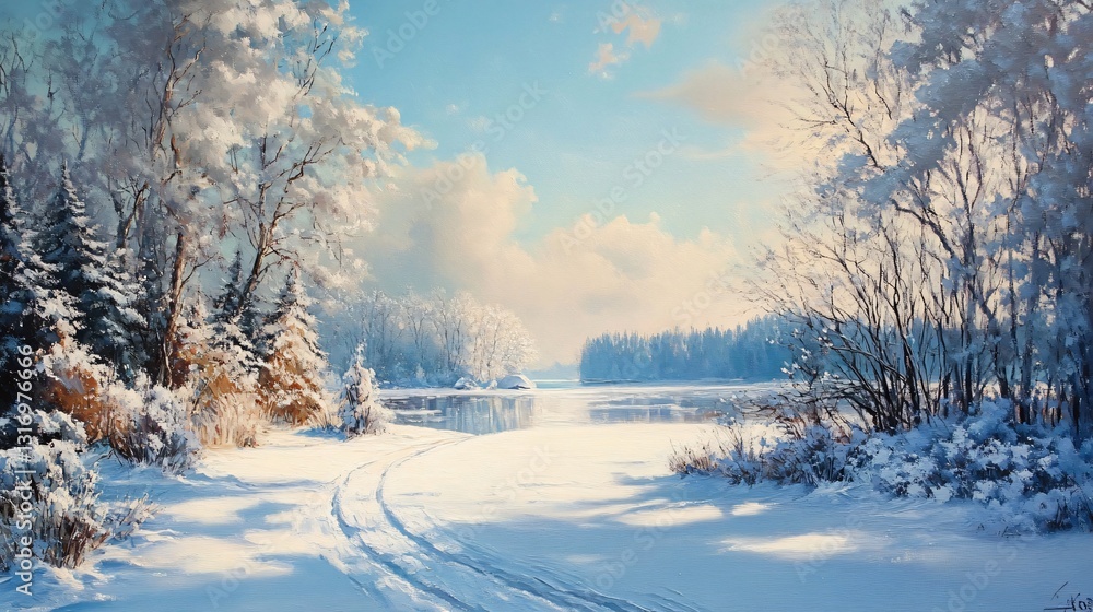 Fototapeta premium Professional Winter Landscape Photography: Usage and Purpose