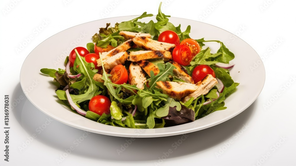 grilled chicken salad white background grilled chicken salad white background