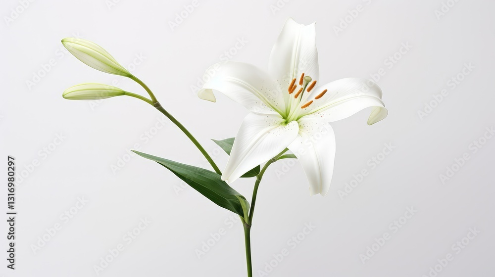 Obraz premium composition lily white background