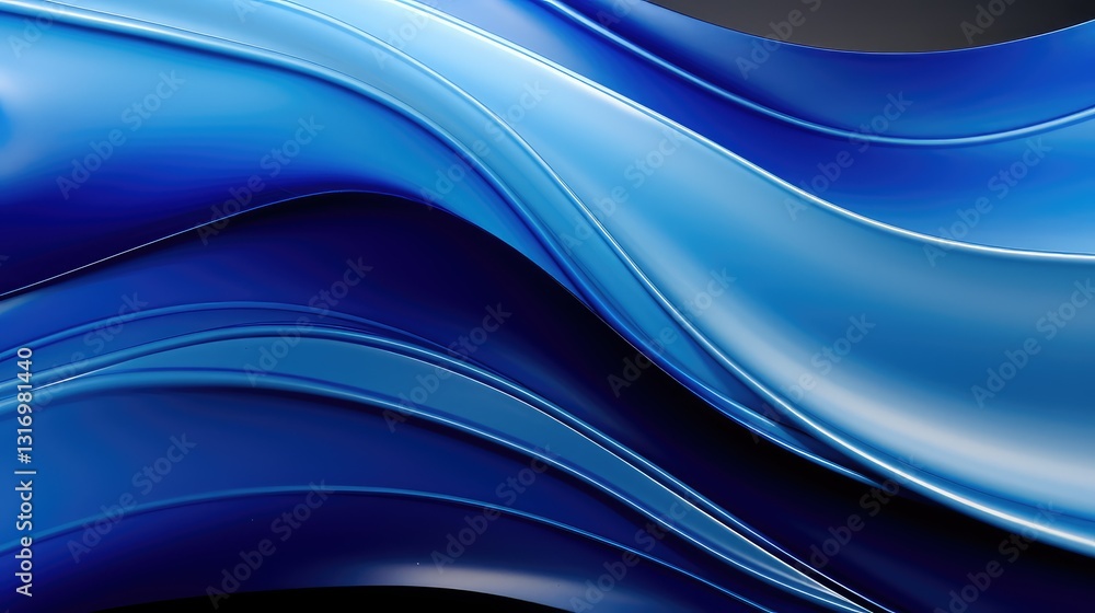 Obraz premium artwork blue brushed metal
