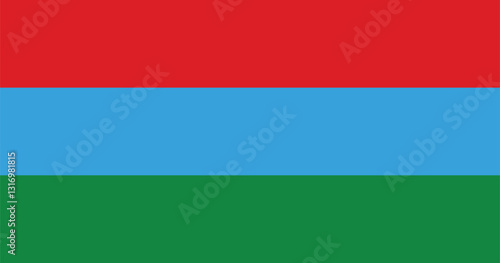 Karelia Flag High Quality Flag Clipart, Flag Icon, Vector Illustration, Premium Quality Digital Download