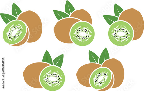 Kiwi logo. Isolated kiwi on white background