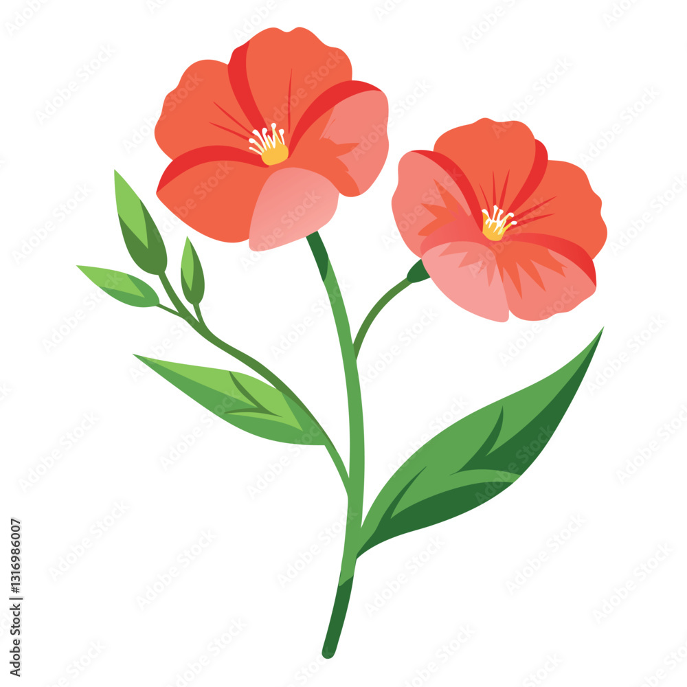 two-leschenaultia-flower-poster-watercolor two-leschenaultia-flower-poster-watercolor