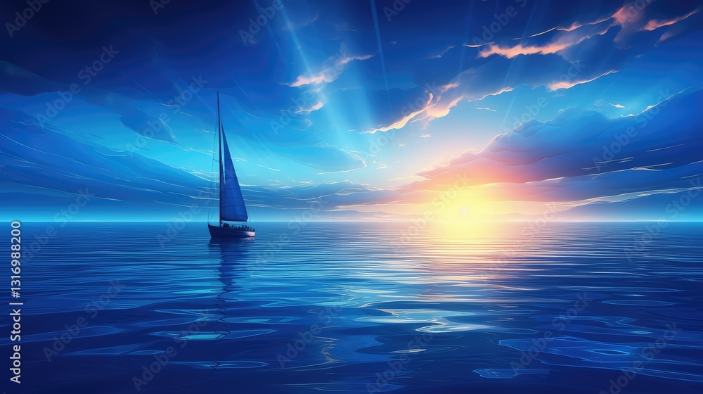 Fototapeta premium sunlight blue water