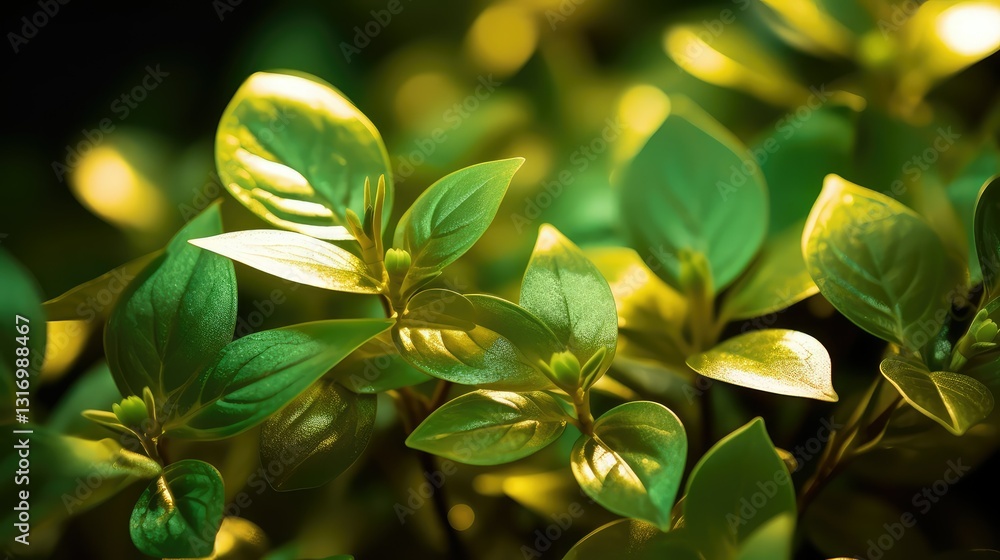 Obraz premium foliage gold plants