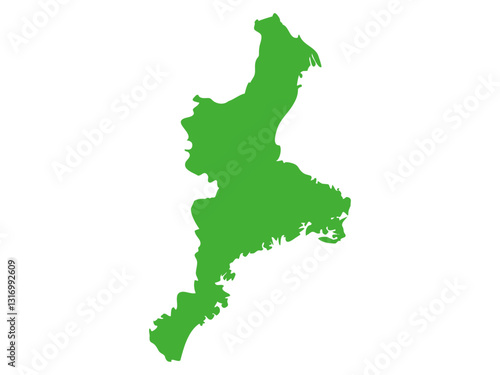 日本の三重県の形