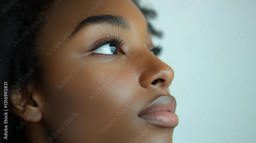Close-up of a woman's thoughtful expression (1) Close-up of a woman's thoughtful expression (1)