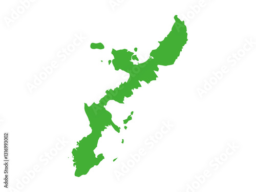 日本の沖縄県の形