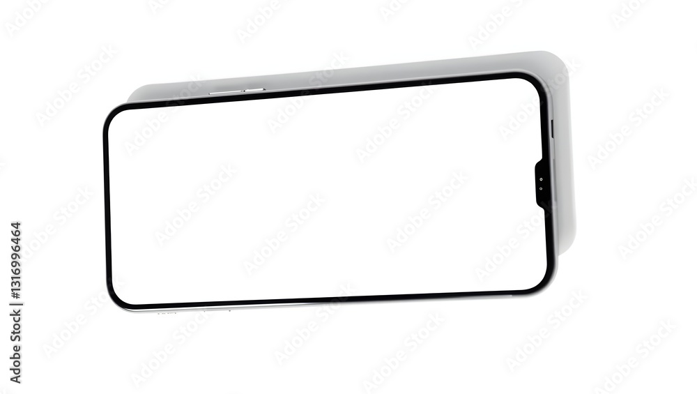 Realistic Smartphone Mockup Illustration with Isolated white screen 21 Realistic Smartphone Mockup Illustration with Isolated white screen 21