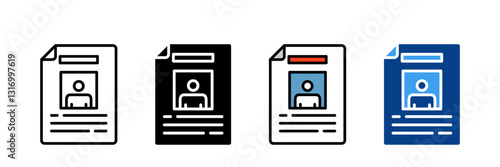 Arrest Warrant Icon Set Multiple Style Collection