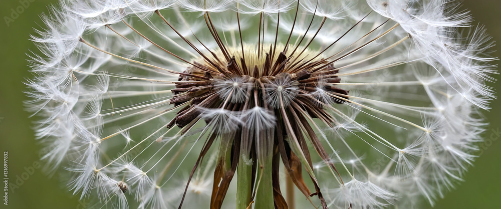 Dandelion Seed Head Close-Up: Macro Photography of a Dandelion Blossom Dandelion Seed Head Close-Up: Macro Photography of a Dandelion Blossom