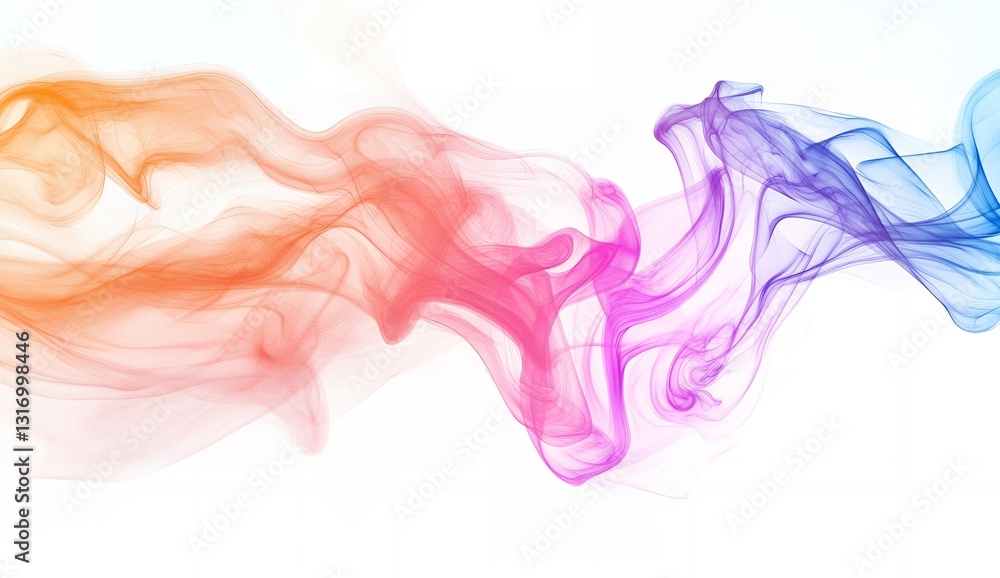 Fototapeta premium Abstract Colorful Smoke Design Swirling Pastel Hues Background Image