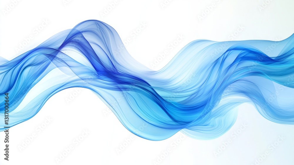 Soft and elegant blue wave design on white, offering a premium backdrop for sophisticated posters or banners Soft and elegant blue wave design on white, offering a premium backdrop for sophisticated posters or banners