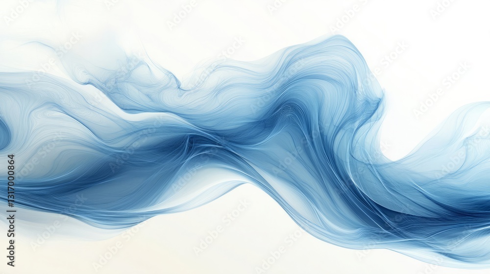 Soft and elegant blue wave design on white, offering a premium backdrop for sophisticated posters or banners Soft and elegant blue wave design on white, offering a premium backdrop for sophisticated posters or banners