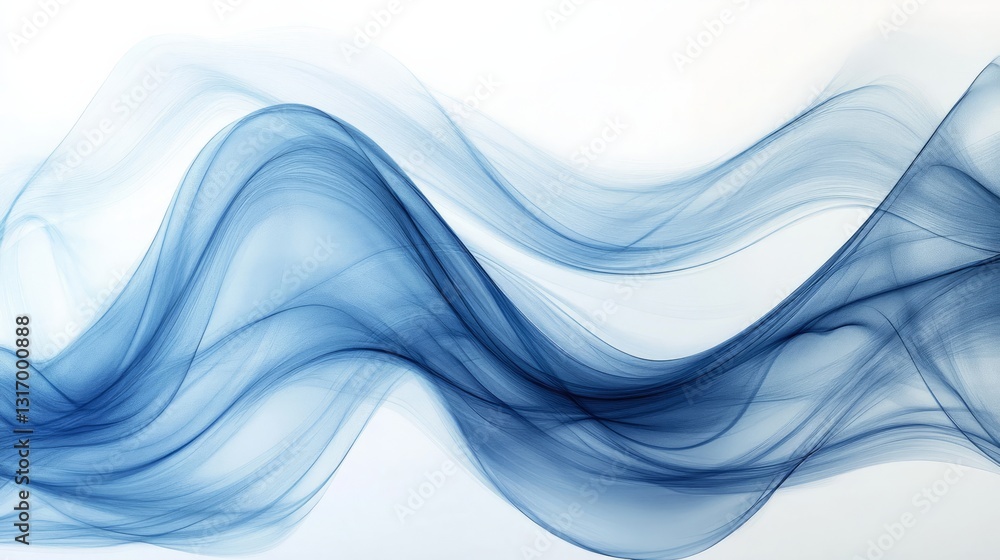 Soft and elegant blue wave design on white, offering a premium backdrop for sophisticated posters or banners Soft and elegant blue wave design on white, offering a premium backdrop for sophisticated posters or banners