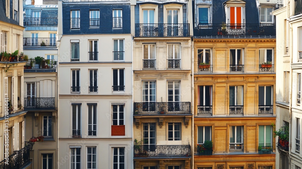 Professional Image of Facades Seen from the Sides of Residential Buildings Professional Image of Facades Seen from the Sides of Residential Buildings