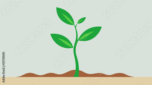 Plant Growing An illustration of a small plant growing from a seed. The seed represents the initiation of a new habit the roots symbolize consistent practice and the green leaves