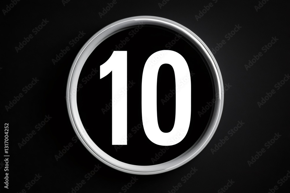 Close up of a modern clock showing the number ten, ideal for concepts related to time, deadlines, and schedules Close up of a modern clock showing the number ten, ideal for concepts related to time, deadlines, and schedules