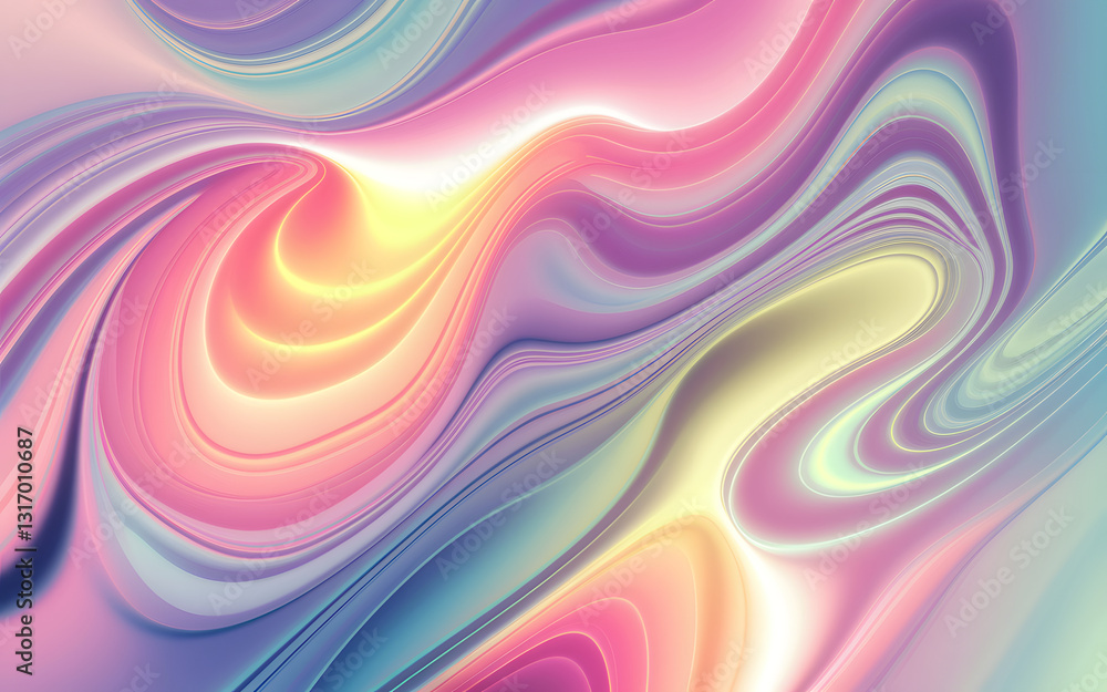 Fototapeta premium Pastel Dream Soft Gradient Swirls in Pink, Blue, and Yellow. abstract colorful background vector