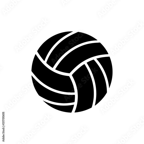 Beach volley ball icon silhouette vector flat illustration design on white background. Beach volleyball icon.