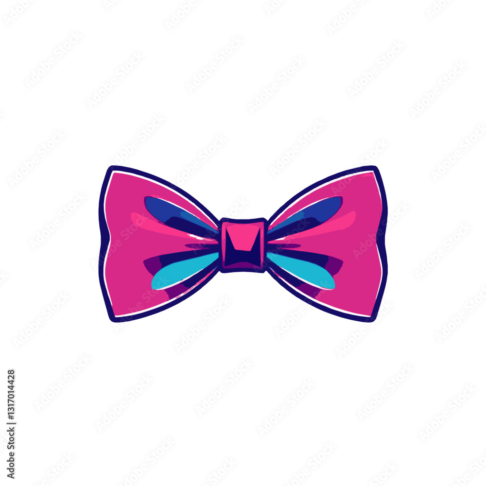 Pink Little Bow Tie Illustration Pink Little Bow Tie Illustration