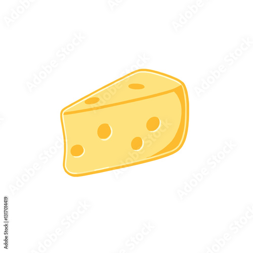 Simple Cartoon Cheese Illustration
