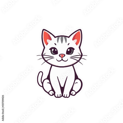 Adorable Cute Cat Illustration