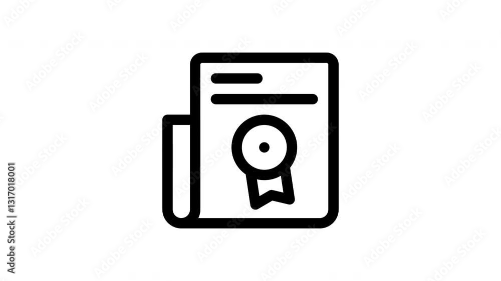 certificate animated icon certificate animated icon