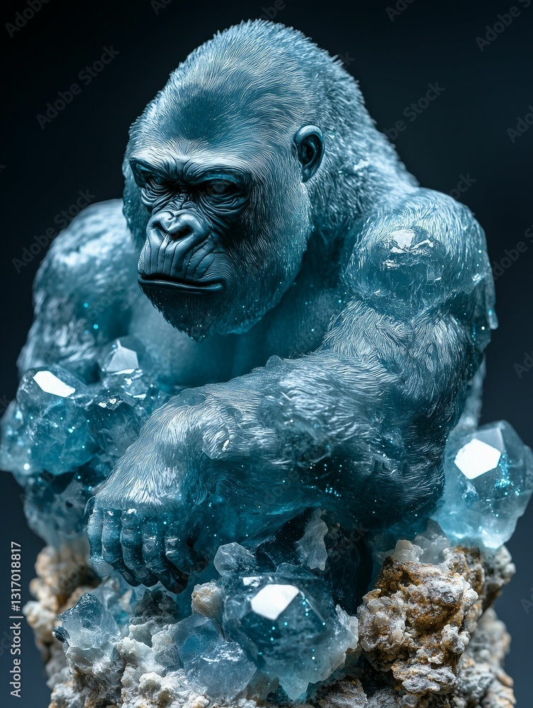 Glowing Gorilla Over a Dark Skyline Glowing Gorilla Over a Dark Skyline