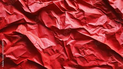 Red Wrinkle Paper for Textures and Backgrounds photo